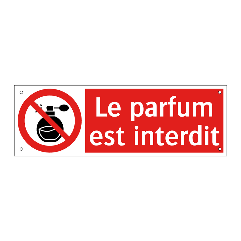 Le parfum est interdit