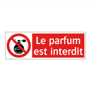Le parfum est interdit