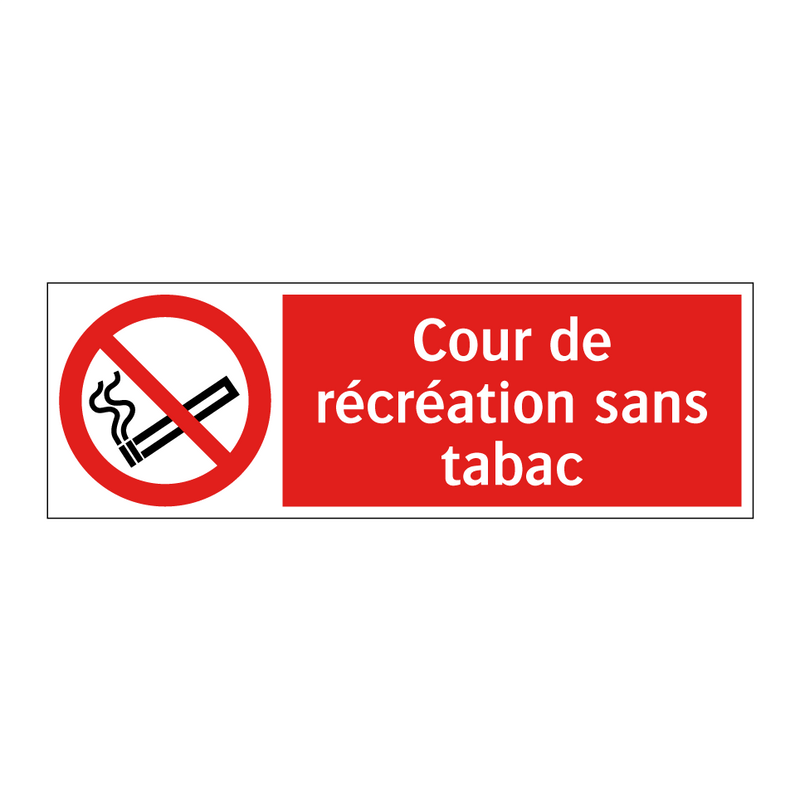 Cour de récréation sans tabac