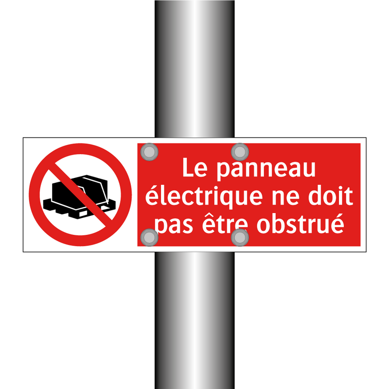 Le panneau électrique ne doit pas être obstrué