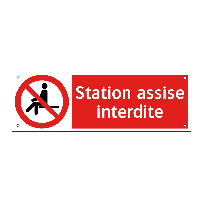 Station assise interdite