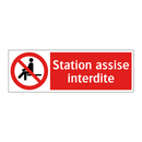 Station assise interdite