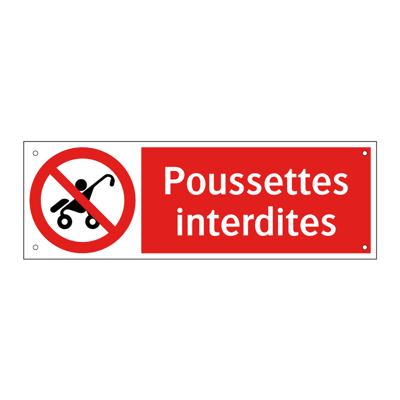 Poussettes interdites