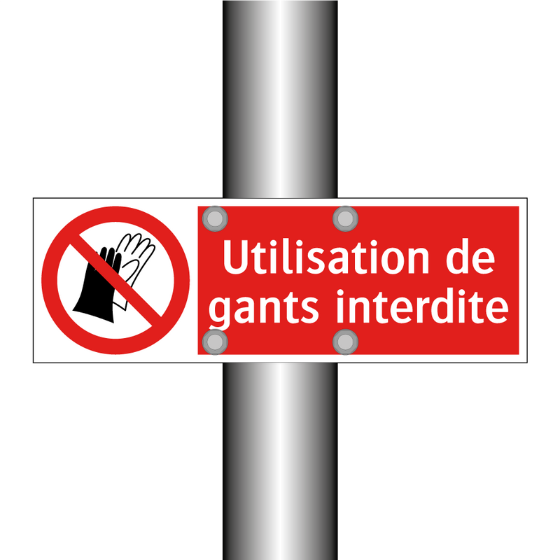 Utilisation de gants interdite
