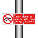 Il est interdit de garer des vélos dans la cage d'escalier !