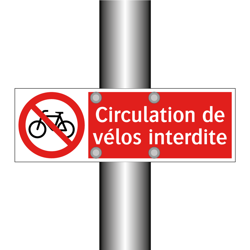 Circulation de vélos interdite