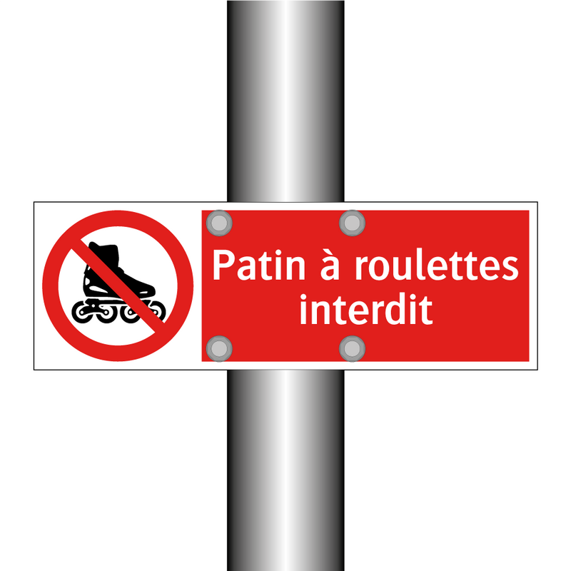 Patin à roulettes interdit