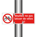 Veuillez ne pas laisser de vélos ici