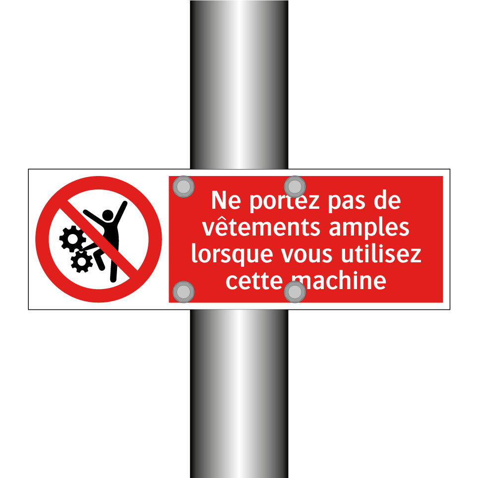 Ne portez pas de vêtements amples lorsque vous utilisez cette machine
