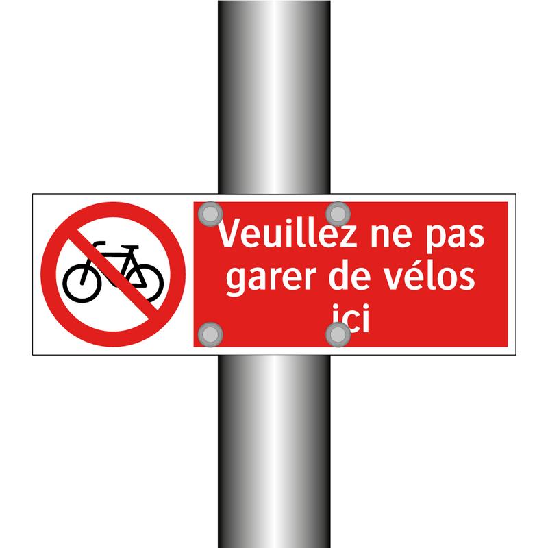 Veuillez ne pas garer de vélos ici