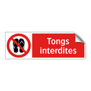 Tongs interdites