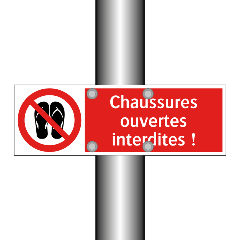 Chaussures ouvertes interdites !