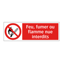 Feu, fumer ou flamme nue interdits