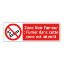 Zone Non-Fumeur : Fumer dans cette zone est interdit