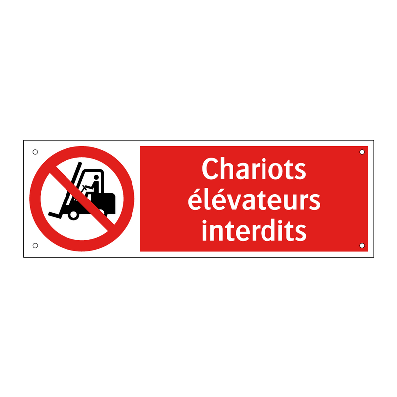 Chariots élévateurs interdits