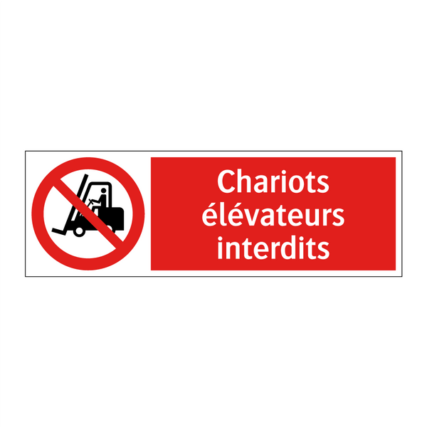 Chariots élévateurs interdits