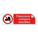 Chaussures à crampons interdites