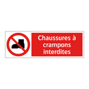 Chaussures à crampons interdites