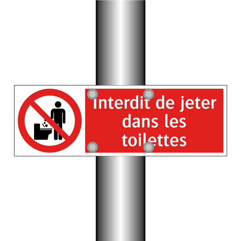 Interdit de jeter dans les toilettes