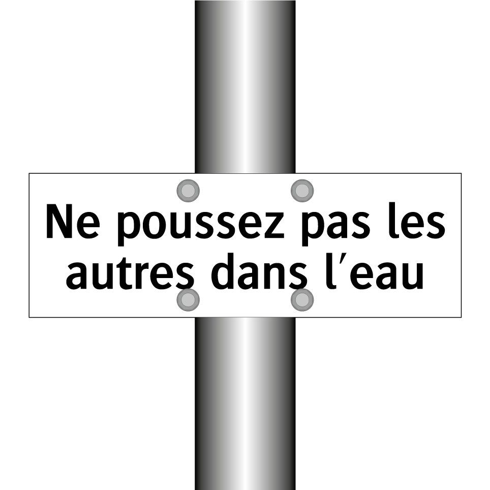 Ne poussez pas les autres dans l'eau
