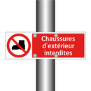 Chaussures d'extérieur interdites