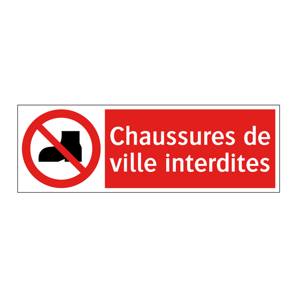 Chaussures de ville interdites