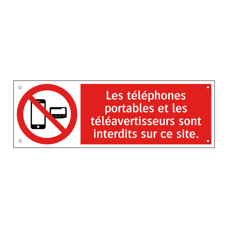 Les téléphones portables et les téléavertisseurs sont interdits sur ce site.
