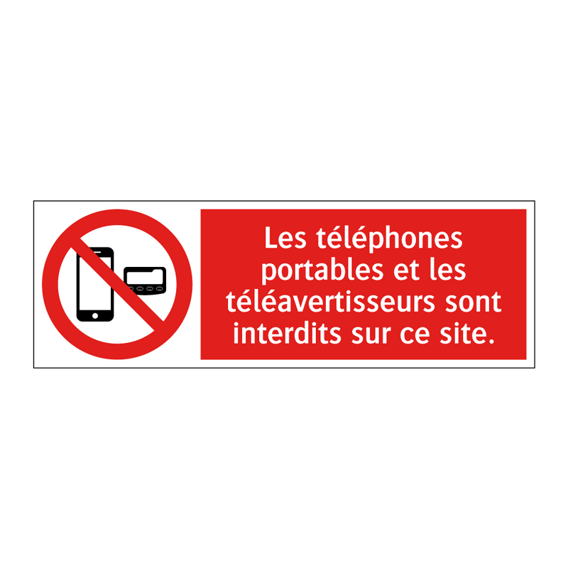Les téléphones portables et les téléavertisseurs sont interdits sur ce site.