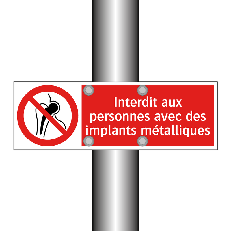 Interdit aux personnes avec des implants métalliques