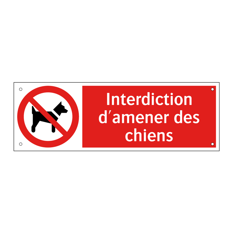 Interdiction d'amener des chiens