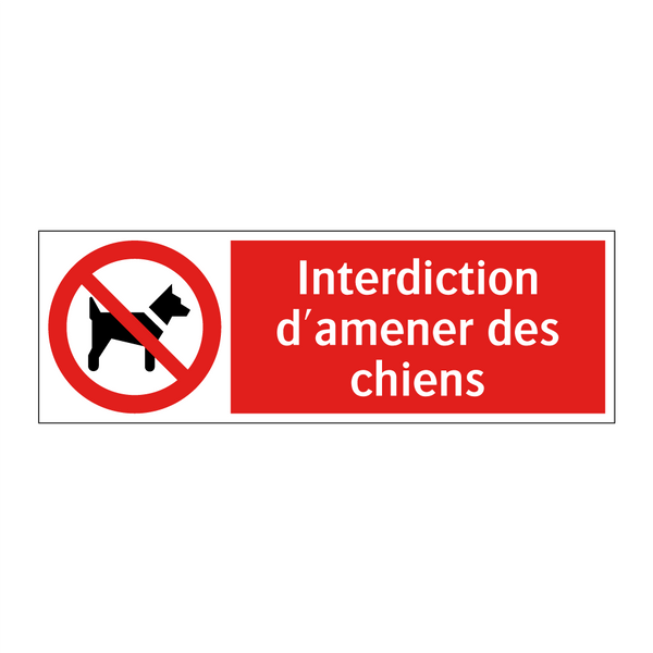 Interdiction d'amener des chiens