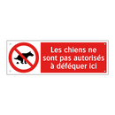 Les chiens ne sont pas autorisés à déféquer ici