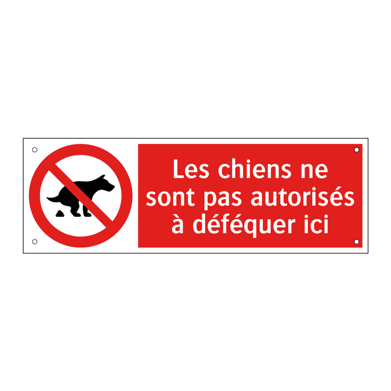 Les chiens ne sont pas autorisés à déféquer ici
