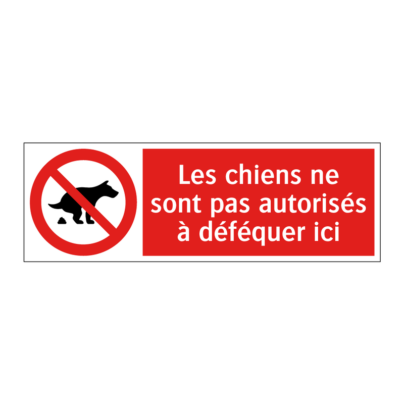 Les chiens ne sont pas autorisés à déféquer ici