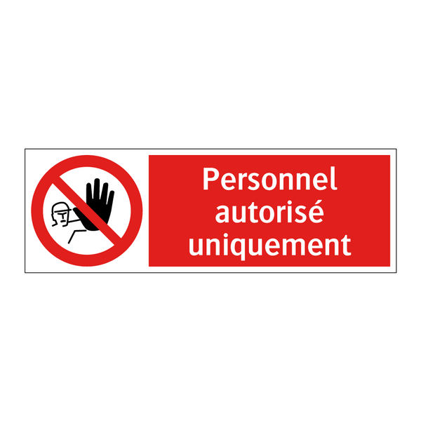 Personnel autorisé uniquement
