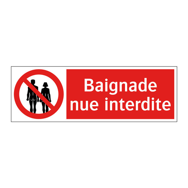 Baignade nue interdite