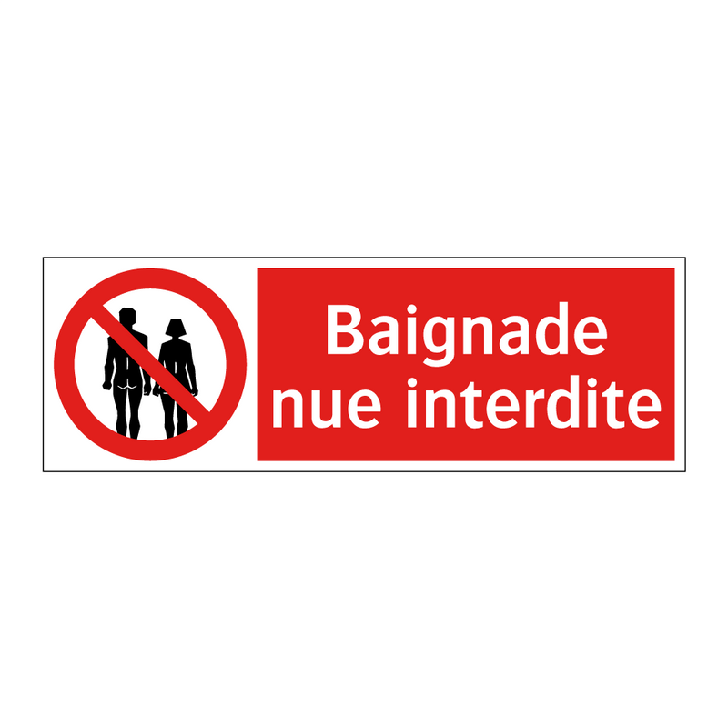 Baignade nue interdite