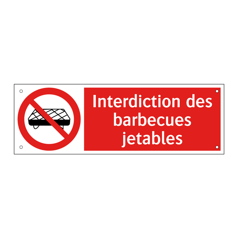 Interdiction des barbecues jetables