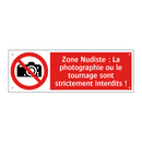 Zone Nudiste : La photographie ou le tournage sont strictement interdits !