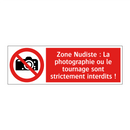 Zone Nudiste : La photographie ou le tournage sont strictement interdits !