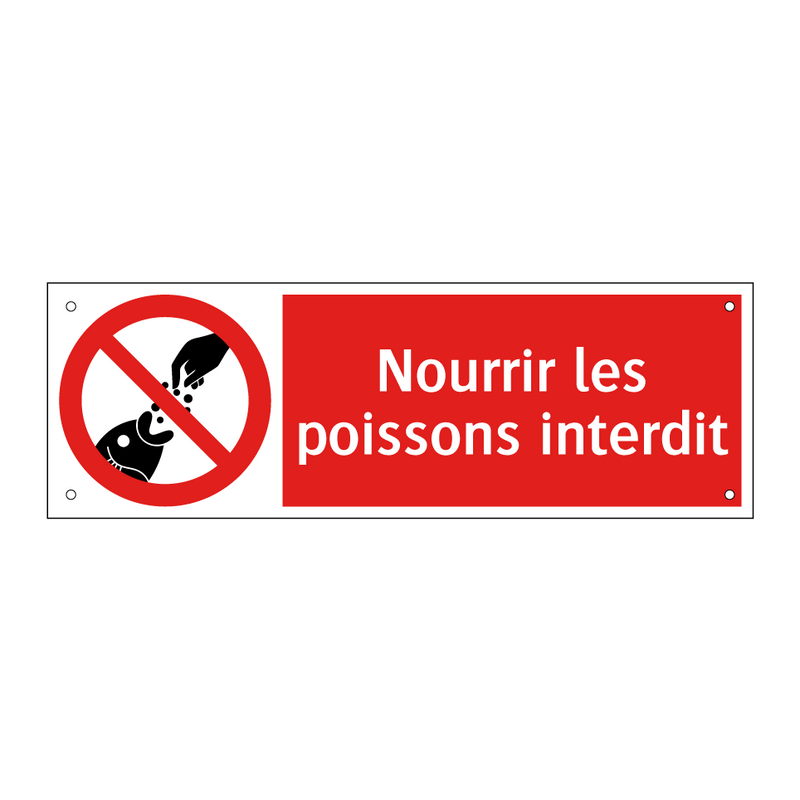 Nourrir les poissons interdit