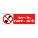 Nourrir les poissons interdit