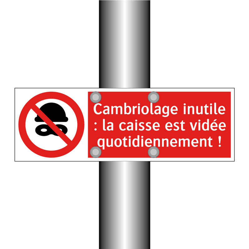 Cambriolage inutile : la caisse est vidée quotidiennement !