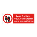 Zone Nudiste - Veuillez respecter la culture naturiste