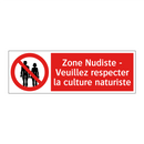 Zone Nudiste - Veuillez respecter la culture naturiste
