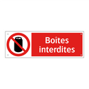 Boîtes interdites
