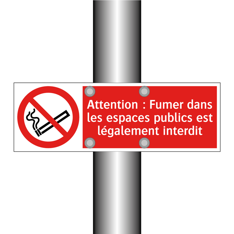 Attention : Fumer dans les espaces publics est légalement interdit