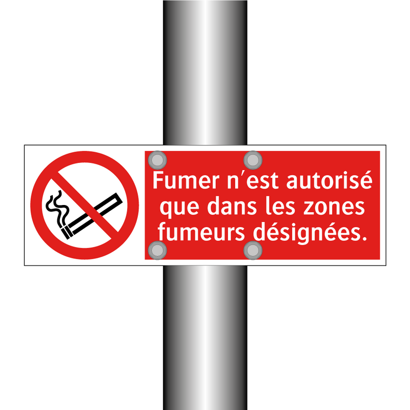 Fumer n'est autorisé que dans les zones fumeurs désignées.
