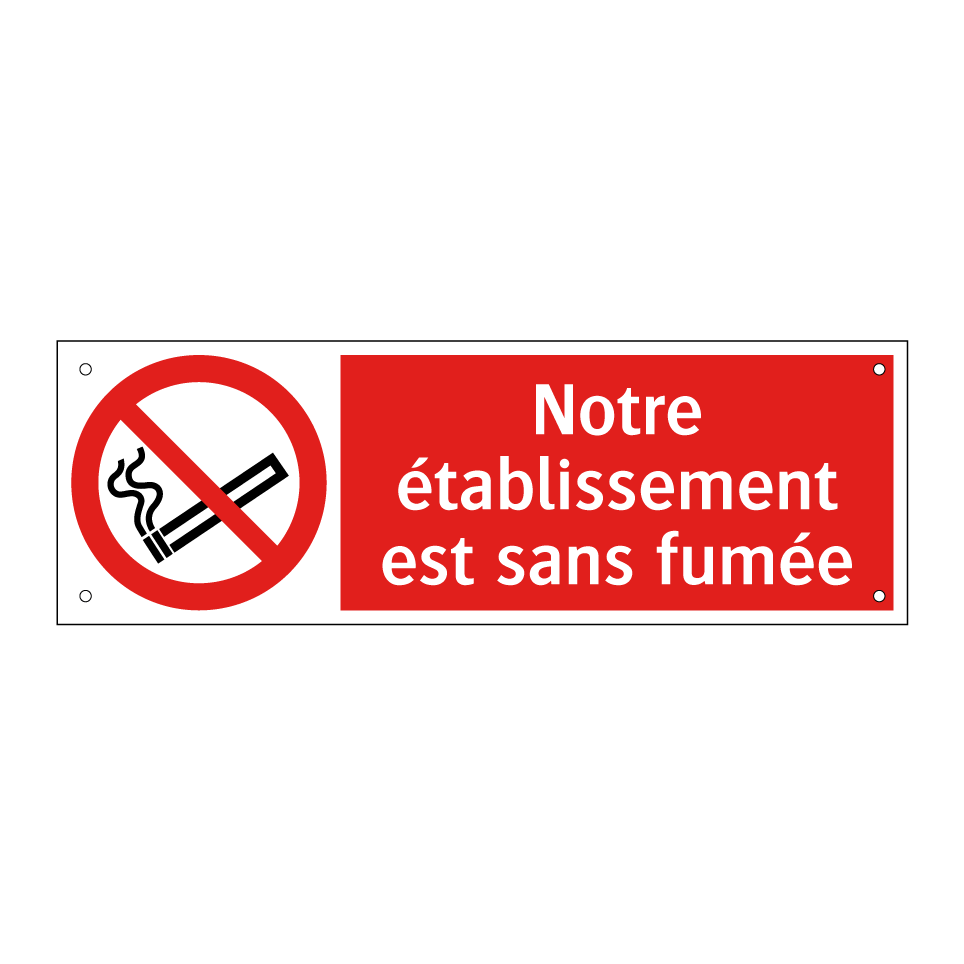 Notre établissement est sans fumée
