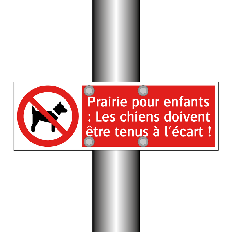 Prairie pour enfants : Les chiens doivent être tenus à l'écart !